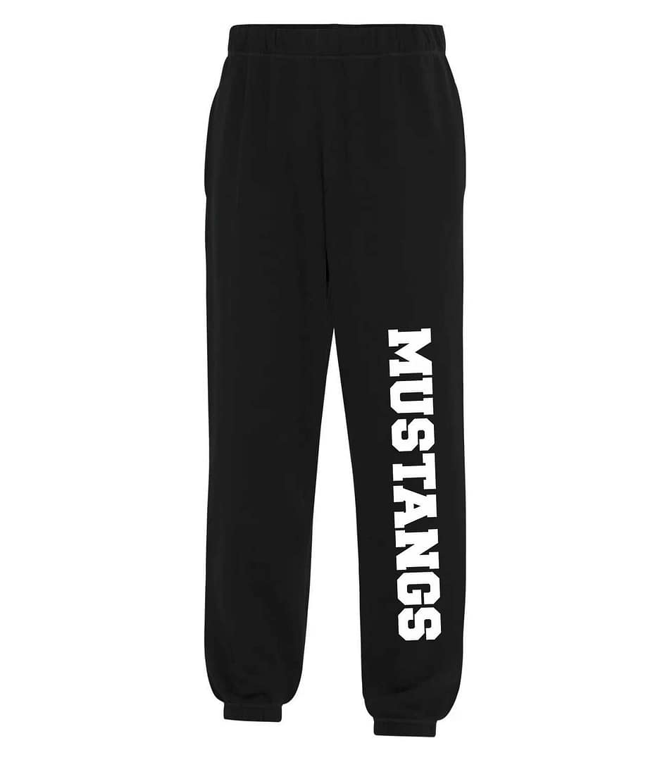 Regular Cotton Sweat Pants - Black
