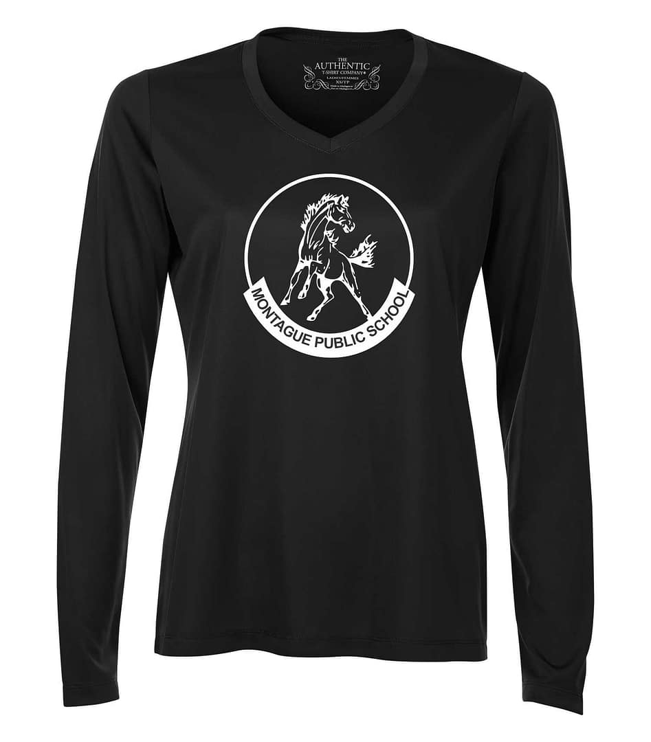 V-Neck Ladies Performance Long Sleeve T-Shirt